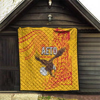 American Samoa Flag Day Quilt Fautasi Race Pago Pago-Aeto Eagle Wings Tribal Style