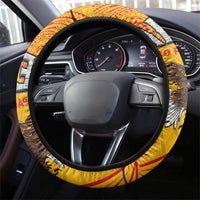 American Samoa Flag Day Steering Wheel Cover Fautasi Race Pago Pago-Aeto Eagle Wings Tribal Style LT03 - Polynesian Pride