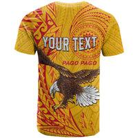 Personalised American Samoa Flag Day T Shirt Fautasi Race Pago Pago-Aeto Eagle Wings Tribal Style LT03 - Polynesian Pride