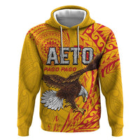 Personalised American Samoa Flag Day Zip Hoodie Fautasi Race Pago Pago-Aeto Eagle Wings Tribal Style LT03 Pullover Hoodie Multicolor - Polynesian Pride