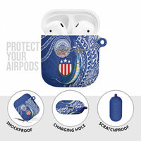 American Samoa Flag Day AirPods Case Fautasi Race Fagatogo-Iseula O Le Moana Sailfish Tribal Style LT03 - Polynesian Pride