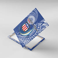 American Samoa Flag Day Canvas Wall Art Fautasi Race Fagatogo-Iseula O Le Moana Sailfish Tribal Style LT03 With Frame Multicolor - Polynesian Pride