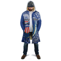 Personalised American Samoa Flag Day Cloak Fautasi Race Fagatogo-Iseula O Le Moana Sailfish Tribal Style LT03 - Polynesian Pride