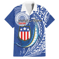Personalised American Samoa Flag Day Family Matching Summer Maxi Dress and Hawaiian Shirt Fautasi Race Fagatogo-Iseula O Le Moana Sailfish Tribal Style LT03 Dad's Shirt - Short Sleeve Multicolor - Polynesian Pride