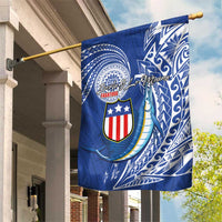 American Samoa Flag Day Garden Flag Fautasi Race Fagatogo-Iseula O Le Moana Sailfish Tribal Style LT03 House Flag Multicolor - Polynesian Pride