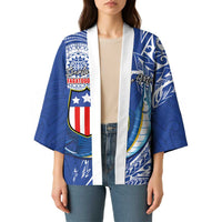 Personalised American Samoa Flag Day Kimono Fautasi Race Fagatogo-Iseula O Le Moana Sailfish Tribal Style LT03 - Polynesian Pride