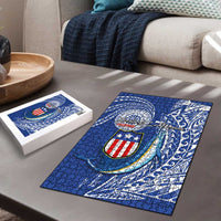 American Samoa Flag Day Puzzle Fautasi Race Fagatogo-Iseula O Le Moana Sailfish Tribal Style LT03 - Polynesian Pride