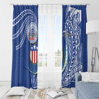 American Samoa Flag Day Window Curtain Fautasi Race Fagatogo-Iseula O Le Moana Sailfish Tribal Style LT03 - Polynesian Pride
