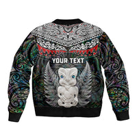 New Zealand Hei Tiki Bomber Jacket Maori Green Papua Shell Pattern LT03 - Polynesian Pride