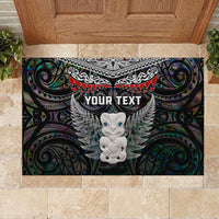 New Zealand Hei Tiki Rubber Doormat Maori Green Papua Shell Pattern LT03 - Polynesian Pride