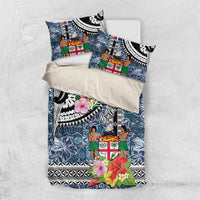 Fiji Day Bedding Set Traditional Tapa with Hibiscus and Emblems