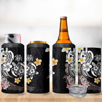 Hawaiian Tropical Plumeria Turtles 4 in 1 Can Cooler Tumbler Polynesian Art Tattoo LT03 - Polynesian Pride