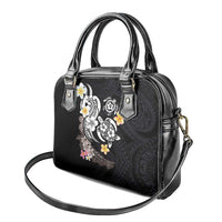 Hawaiian Tropical Plumeria Turtles Shoulder Handbag Polynesian Art Tattoo