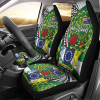 Cook Islands Independence Day Car Seat Cover National Flag and Emblem with Tatau Tattoo LT03 - Polynesian Pride