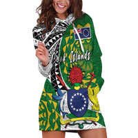 Cook Islands Independence Day Hoodie Dress National Flag and Emblem with Tatau Tattoo LT03 - Polynesian Pride