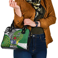 Cook Islands Independence Day Shoulder Handbag National Flag and Emblem with Tatau Tattoo