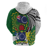 Cook Islands Independence Day Zip Hoodie National Flag and Emblem with Tatau Tattoo LT03 - Polynesian Pride