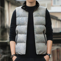 Hawaiian Turtles and Leis Sleeveless Puffer Jacket Tribal Kakau Pattern Airy White Blue Cloud Vibe