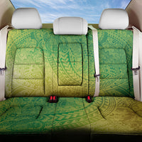Hawaiian Turtles and Leis Back Car Seat Cover Tribal Kakau Pattern Fresh Summer Vibe