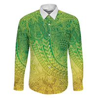 Hawaiian Turtles and Leis Family Matching Mermaid Dress and Hawaiian Shirt Tribal Kakau Pattern Fresh Summer Vibe