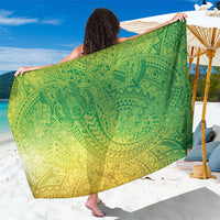 Hawaiian Turtles and Leis Sarong Tribal Kakau Pattern Fresh Summer Vibe
