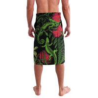 New Zealand Chameleon and Gecko Lavalava Maori Silver Fern and Pohutukawa Decoration LT03 - Polynesian Pride
