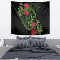 New Zealand Chameleon and Gecko Tapestry Maori Silver Fern and Pohutukawa Decoration LT03 - Polynesian Pride