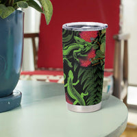 New Zealand Chameleon and Gecko Tumbler Cup Maori Silver Fern and Pohutukawa Decoration LT03 - Polynesian Pride