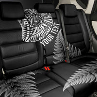 Personalised New Zealand Maori Art Tattoo and Silver Fern Back Car Seat Cover LT03 - Polynesian Pride