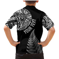 Personalised New Zealand Maori Art Tattoo and Silver Fern Family Matching Mermaid Dress and Hawaiian Shirt LT03 - Polynesian Pride