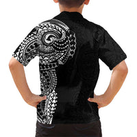 Polynesian Art Traditional Tattoo Pattern Family Matching Short Sleeve Bodycon Dress and Hawaiian Shirt LT03 - Polynesian Pride