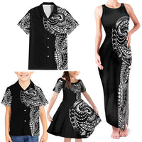 Polynesian Art Traditional Tattoo Family Matching Tank Maxi Dress and Hawaiian Shirt Simple Style LT03 - Polynesian Pride