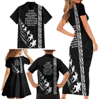 New Zealand Rugby Family Matching Short Sleeve Bodycon Dress and Hawaiian Shirt Haka Dance Tribal God Mask Maori Pattern LT03 - Polynesian Pride