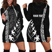 Custom New Zealand Rugby Hoodie Dress Haka Dance Tribal God Mask Maori Pattern LT03 - Polynesian Pride