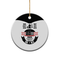 South Africa and New Zealand Ceramic Ornament Champion History Go Final 2023 Vintage Style LT03 - Polynesian Pride