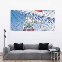 New Zealand Auckland Tapestry Auckland's Flag and Coat of Arms - Koru Art Maori Pattern LT03 - Polynesian Pride