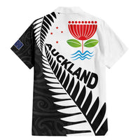 New Zealand Auckland Family Matching Mermaid Dress and Hawaiian Shirt Auckland's Emblem and Silver Ferns - Maori Art Tattoo LT03 - Polynesian Pride