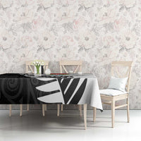 New Zealand Auckland Tablecloth Auckland's Emblem and Silver Ferns - Maori Art Tattoo LT03 - Polynesian Pride