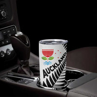 New Zealand Auckland Tumbler Cup Auckland's Emblem and Silver Ferns - Maori Art Tattoo LT03 - Polynesian Pride
