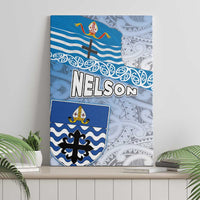New Zealand Nelson Canvas Wall Art Nelson's Flag and Seal - Maori Art Tattoo LT03 - Polynesian Pride