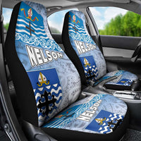 New Zealand Nelson Car Seat Cover Nelson's Flag and Seal - Maori Art Tattoo LT03 - Polynesian Pride