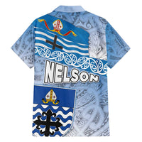 New Zealand Nelson Hawaiian Shirt Nelson's Flag and Seal - Maori Art Tattoo LT03 - Polynesian Pride