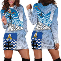 New Zealand Nelson Hoodie Dress Nelson's Flag and Seal - Maori Art Tattoo LT03 - Polynesian Pride