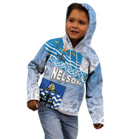 New Zealand Nelson Kid Hoodie Nelson's Flag and Seal - Maori Art Tattoo LT03 - Polynesian Pride