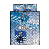 New Zealand Nelson Quilt Bed Set Nelson's Flag and Seal - Maori Art Tattoo LT03 - Polynesian Pride