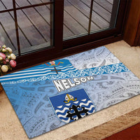 New Zealand Nelson Rubber Doormat Nelson's Flag and Seal - Maori Art Tattoo LT03 - Polynesian Pride