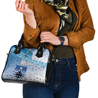 New Zealand Nelson Shoulder Handbag Nelson's Flag and Seal - Maori Art Tattoo LT03 - Polynesian Pride