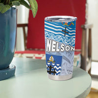 New Zealand Nelson Tumbler Cup Nelson's Flag and Seal - Maori Art Tattoo LT03 - Polynesian Pride