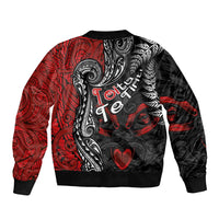 Aotearoa Toitu Te Tiriti Sleeve Zip Bomber Jacket New Zealand Honour the Treaty - Te Tiriti Is Us LT03 - Polynesian Pride