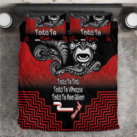 Aotearoa Toitu Te Tiriti Bedding Set New Zealand Honour the Treaty - Fight Together LT03 Red - Polynesian Pride
